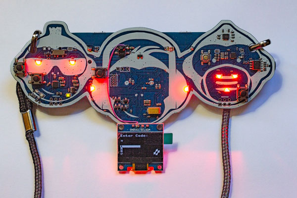 Example of a conference badge that PacketChat created